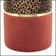 Stool 162- Coral Panther