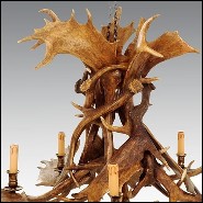 Chandelier 141 - Reindeer Master - Bois Renne - Pacific Compagnie.
