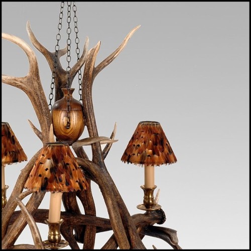 Chandelier 141 - Three Antlers - Lumière féérique - Pacific Compagnie.