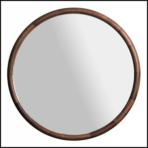 Miroir 163- Circle Noyer