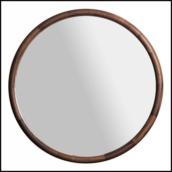 Miroir 163- Circle Noyer