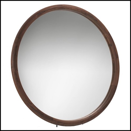 Mirror 163- Circle Walnut