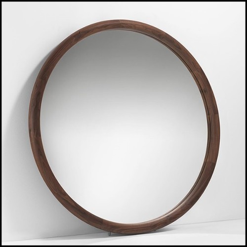 Mirror 163- Circle Walnut
