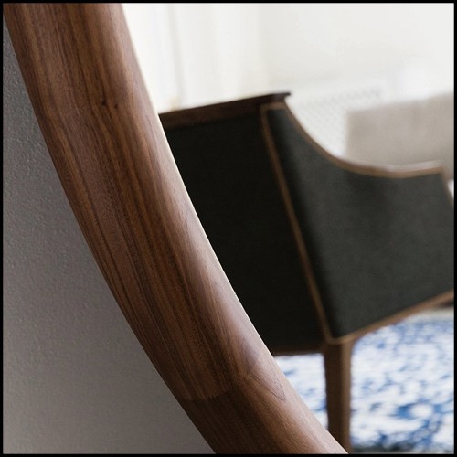 Mirror 163- Circle Walnut