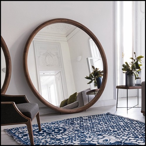 Miroir 163- Circle Noyer
