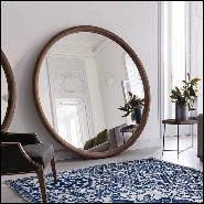 Mirror 163- Circle Walnut