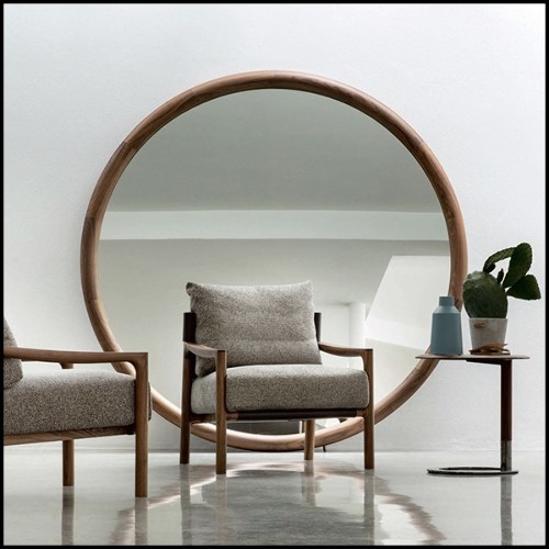 Miroir 163- Circle Noyer