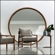 Miroir 163- Circle Noyer