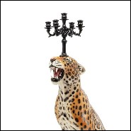 Bougeoir Sculpture 162- Léopard