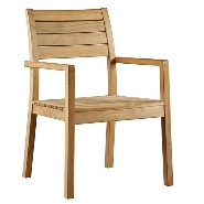 Fauteuil 139 - Avon - Luxury solid teak armchair with wooden armrests 139-Avon - Pacific Compagnie.