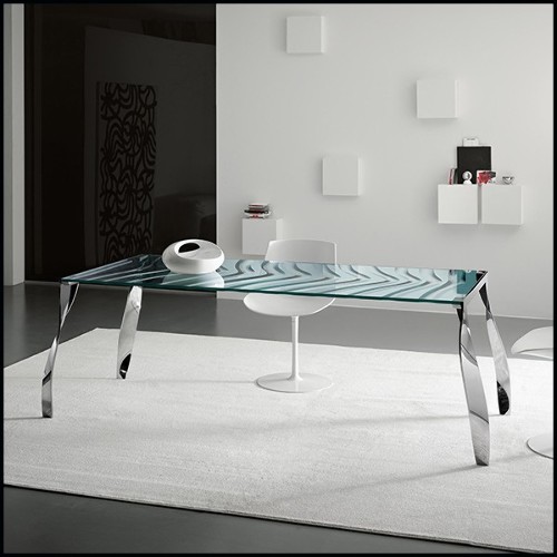 Dining Table 194- Ondulate Glass