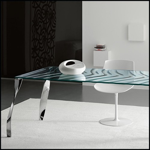 Table à Manger 194- Ondulate Glass