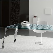 Dining Table 194- Ondulate Glass
