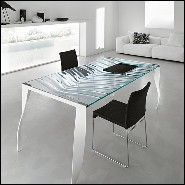 Dining Table 194- Ondulate Glass