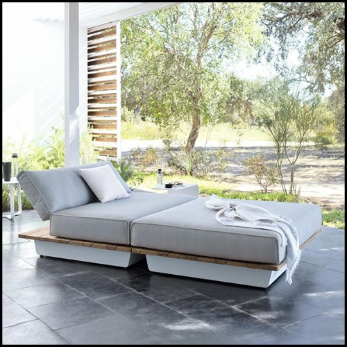 Lounger outdoor in PCSTS lava and Iroko 48- Air C6A