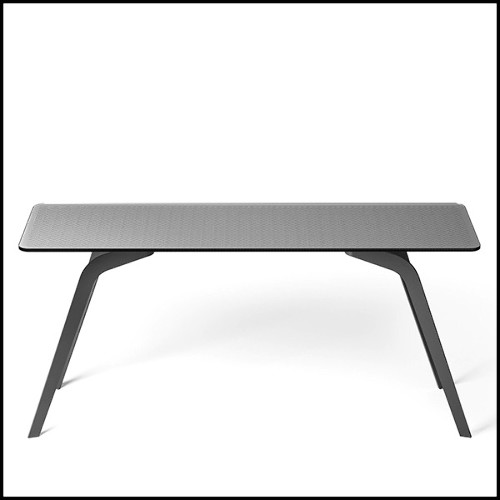 Tables basses avec structure en acier inoxydable finition laiton brossé 24-Callum Set of 4
