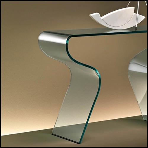 Curved glass console 146-Equita