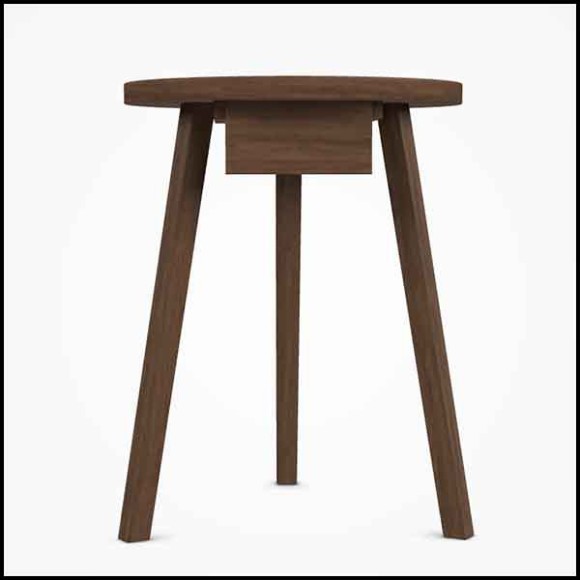 Guéridon 30 - Gray 45 | Pedestal table Gervasoni- Gray 45 - Elegant gray coffee table with pedestal base - Pacific Compagnie.