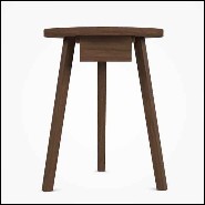 Guéridon 30 - Gray 45 | Pedestal table Gervasoni- Gray 45 - Elegant gray coffee table with pedestal base - Pacific Compagnie.