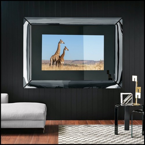 Miroir 146 - Caadre TV | Miroir 146-Caadre TV glass frame - Pacific Compagnie.