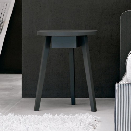 Guéridon 30 - Gray 45 | Pedestal table Gervasoni- Gray 45 - Modern gray pedestal table - Pacific Compagnie.