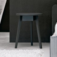 Guéridon 30 - Gray 45 | Pedestal table Gervasoni- Gray 45 - Modern gray pedestal table - Pacific Compagnie.