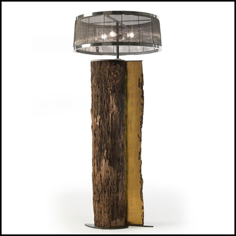 Floor Lamp 154- Open Oak Trunk