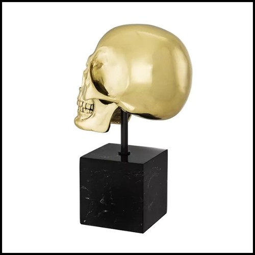 Objet décorative 24- Golden Skull