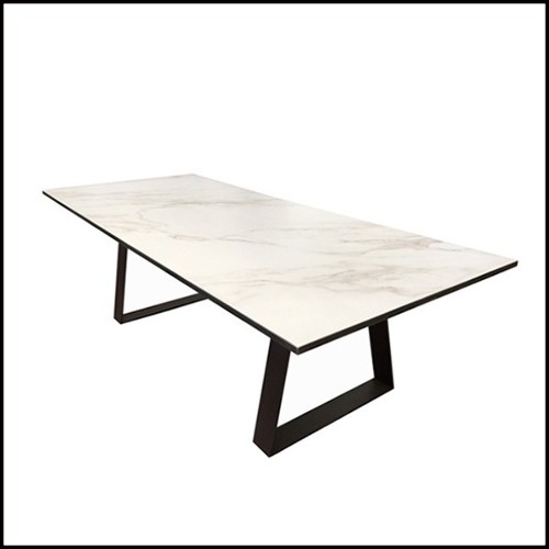Dining table Colombus - Topaz Ceramic 10 White