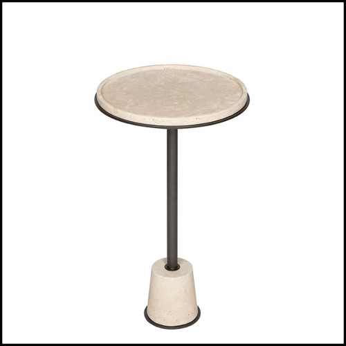Side Table 189- Caprio Travertine Hig