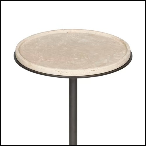 Side Table 189- Caprio Travertine Hig