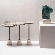 Side Table 189- Caprio Travertine Hig