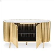 Sideboard 162- Brass Tubes White Oval