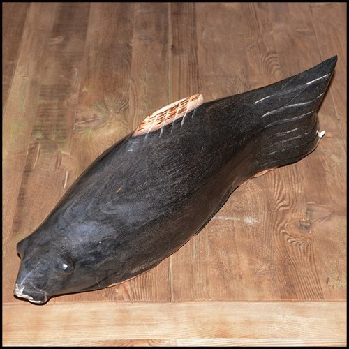 Sculpture PC- Poisson pétrifié n°A