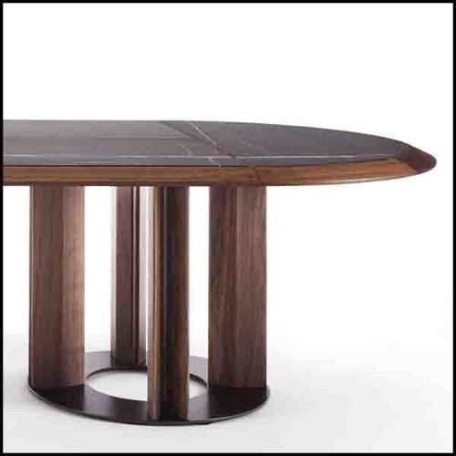 Dining Table 163- Crosby Oval Sahara Black