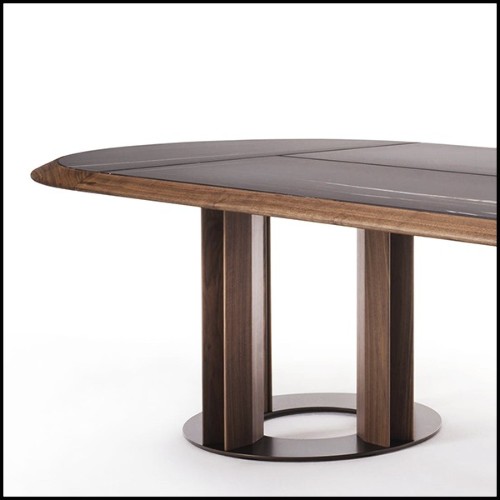 Table à manger 163- Crosby Oval Sahara Black