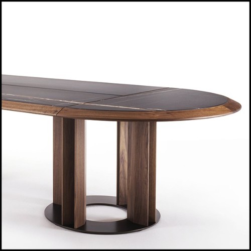 Dining Table 163- Crosby Oval Sahara Black