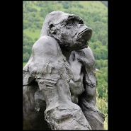 Sculpture 11 - Gorilla Grey Resin - Déco singe - Pacific Compagnie.