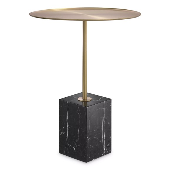 Table d'appoint 24 - Cole | Side Table Cole - Classic marble side table with brushed finish by Eichholtz - Pacific Compagnie.