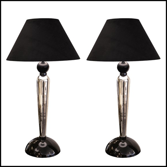 Set of 2 Table Lamp PC- Murano Glass High