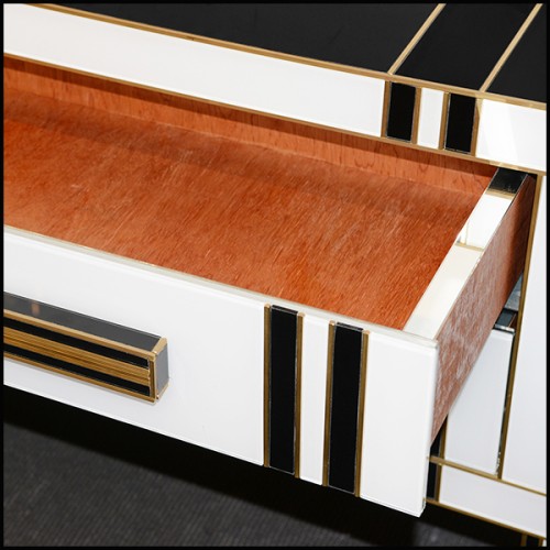 Ensemble de 2 Commodes PC - Verre de Murano - Style baroque - Pacific Compagnie.