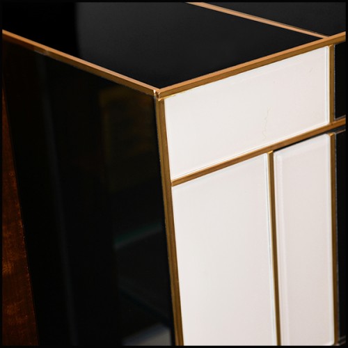 Set of 2 Chest of Drawers PC - Murano Glass