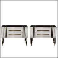 Ensemble de 2 Commodes PC - Verre de Murano - Détails précieux - Pacific Compagnie.
