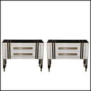 Set of 2 Chest of Drawers PC- Murano Glass