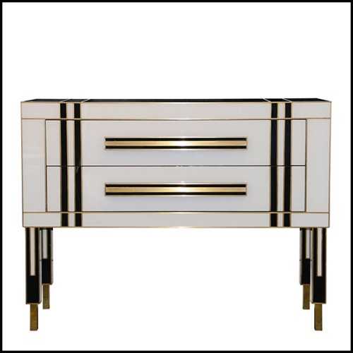 Ensemble de 2 Commodes PC - Verre de Murano - Artisanat italien - Pacific Compagnie.