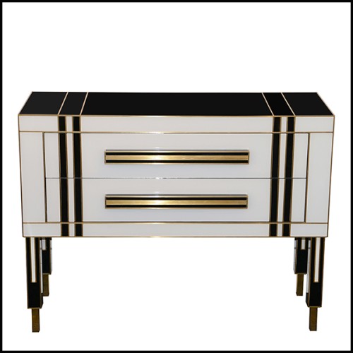 Set of 2 Chest of Drawers PC - Murano Glass