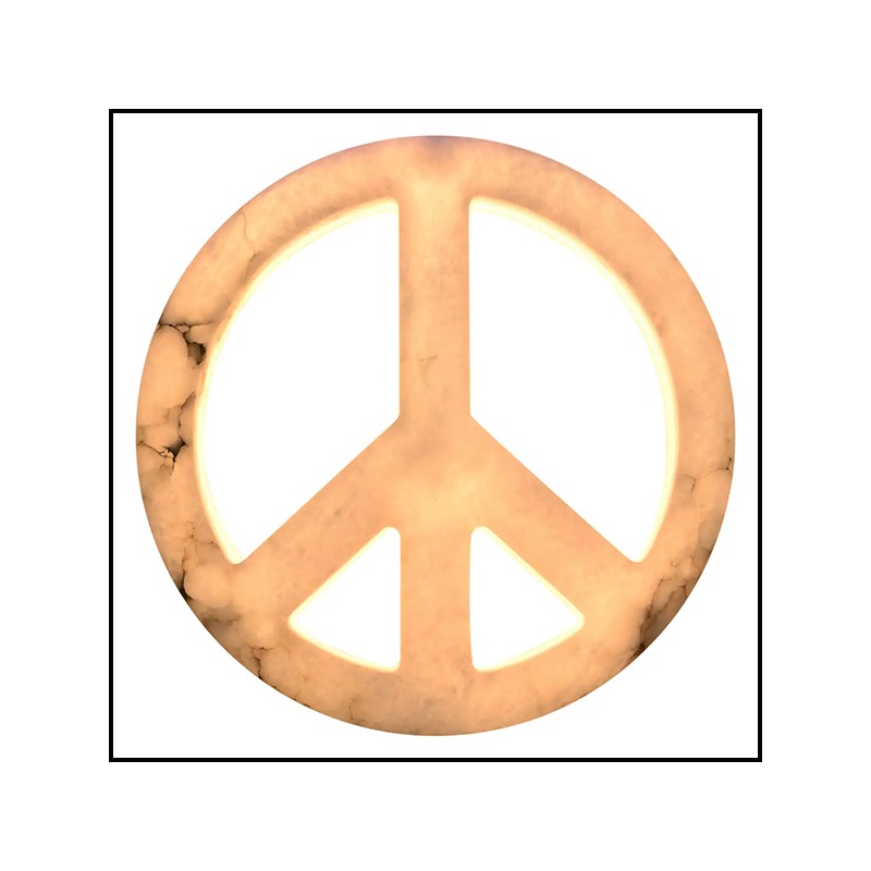 Wall Lamp PC- Peace & Love Alabaster