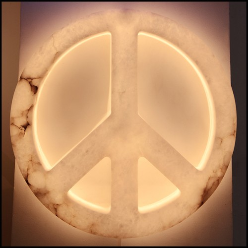 Wall Lamp PC - Peace & Love Alabaster