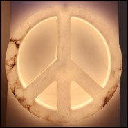 Applique PC - Peace & Love Alabaster - Fabriqué main - Pacific Compagnie.