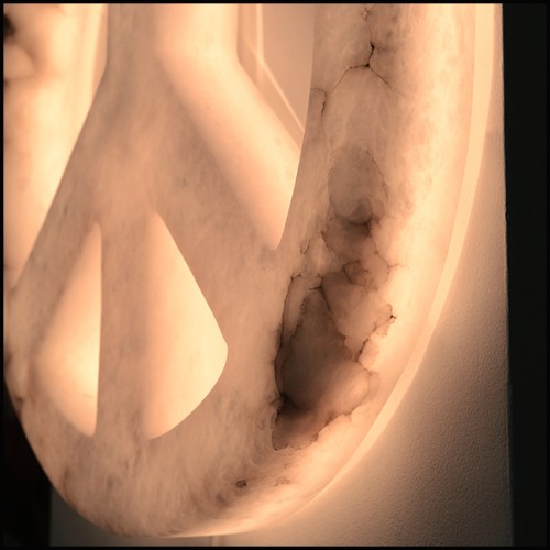 Wall Lamp PC - Peace & Love Alabaster